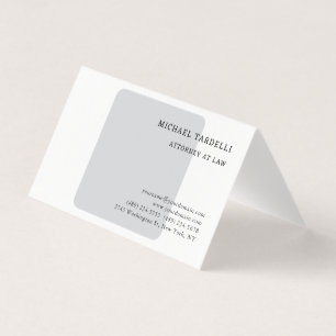 Carte De Visite Gris blanc minimaliste classique professionnel