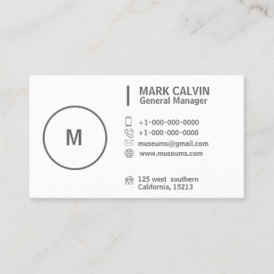 Carte De Visite Gris blanc professionnel de maquilleur