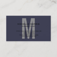 Gris Bleu Unique Monogramme Classique