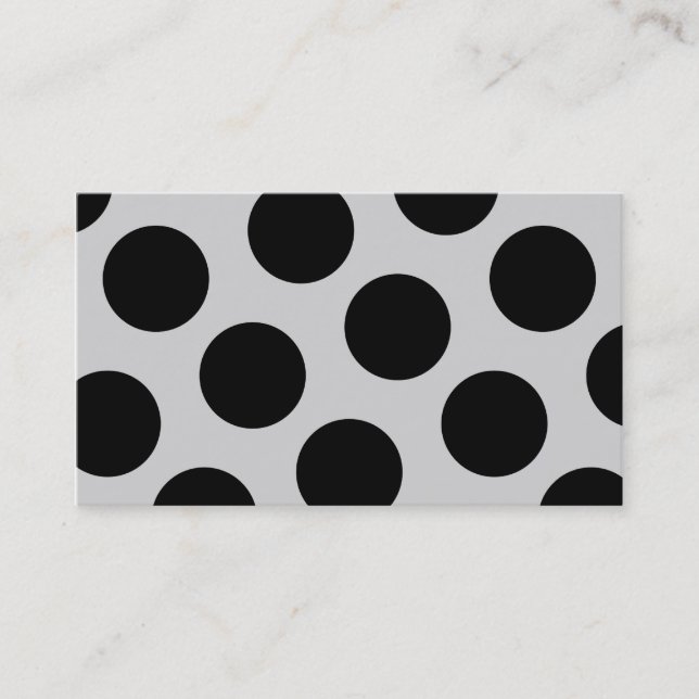 Carte De Visite Gris Clair & Points Noirs (Devant)