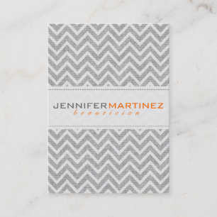 Carte De Visite Gris clair Retro Chevron Motif Linge Texture 3