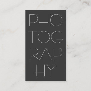 Carte de visite gris contemporain de photographie