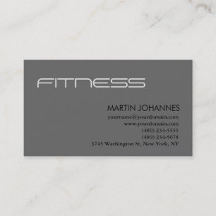 Carte de visite gris de formateur personnel modern