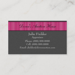 Carte de visite, gris et rose