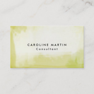 Carte De Visite Gris Jaune Art Abstrait Plat Moderne Feminine