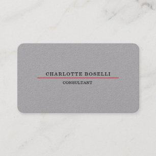 Carte De Visite Gris minimaliste Élégant Professionnel Simple