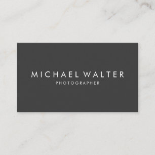 Carte De Visite Gris Minimaliste Professionnel