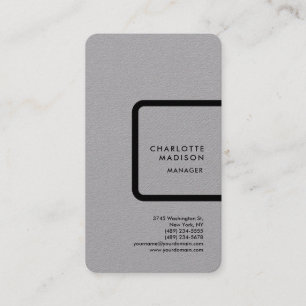 Carte De Visite Gris Moderne Simple Minimaliste Plat Professionnel
