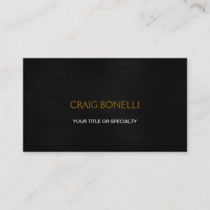 Carte de visite gris noir simple