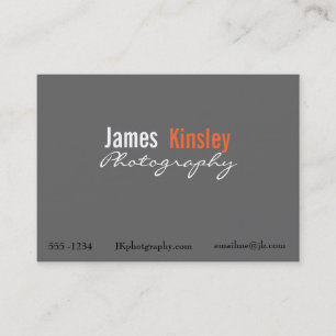 Carte de visite gris, orange et blanc de