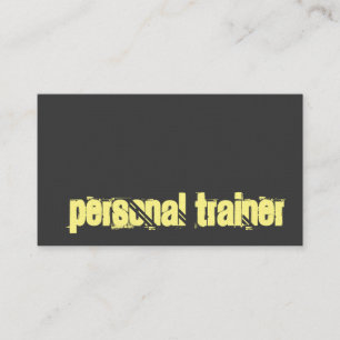 Carte De Visite Gris Personal Trainer Fitness Sport Custom Linen