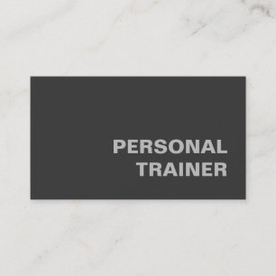 Carte De Visite Gris Personal Trainer Fitness Sport Personnalisé