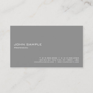 Carte De Visite Gris professionnel élégant moderne de Minimalist
