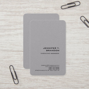 Carte De Visite Gris professionnel minimaliste moderne