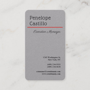 Carte De Visite Gris Professionnel Moderne Simple Design