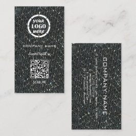 Carte De Visite Gris Silver Design professionnel Moderne Code QR