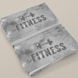 Carte De Visite Gris Silver Fitness Trainer Médias sociaux