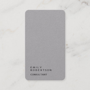 Carte De Visite Gris Simple Plat Moderne Minimaliste tendance
