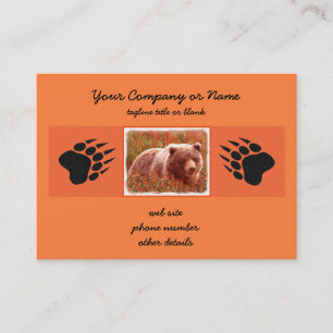 Carte De Visite Grizzly Bear Cub dans Fireweed Peinture Art de la 