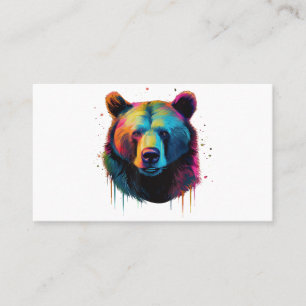Carte De Visite Grizzly Oear Amateurs Pop Art Big Grizzly Ours