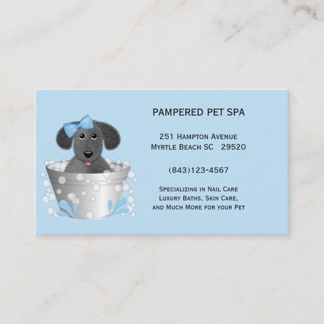 Carte de visite Groomer animal (Devant)