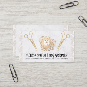 Carte De Visite Groomer   Cute Pomeranian   Protection des animaux