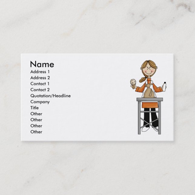 Carte De Visite Groomer d'animal familier de femme (Devant)