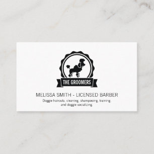 Carte De Visite Groomer de protection animale   Nettoyeur