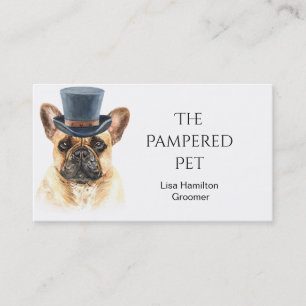 Carte De Visite Groomer pour animaux de compagnie français Bullog/