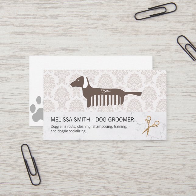Carte De Visite Grooming (Devant/Arrière en situation)