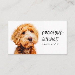 Carte De Visite Grooming de chien de caniche imprimé