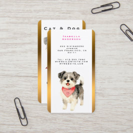 Carte De Visite Grooming Dog Personalized Gold Elegant Collection