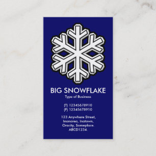 Carte De Visite Gros flocon de neige - Bleu foncé (000066)
