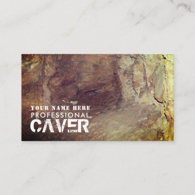 Carte De Visite Grotte, Explorateur de grottes, Sportif, Entraîneu (Devant)