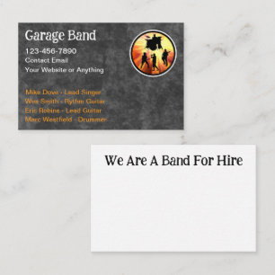 Carte De Visite Groupe de garage Rock N Roll