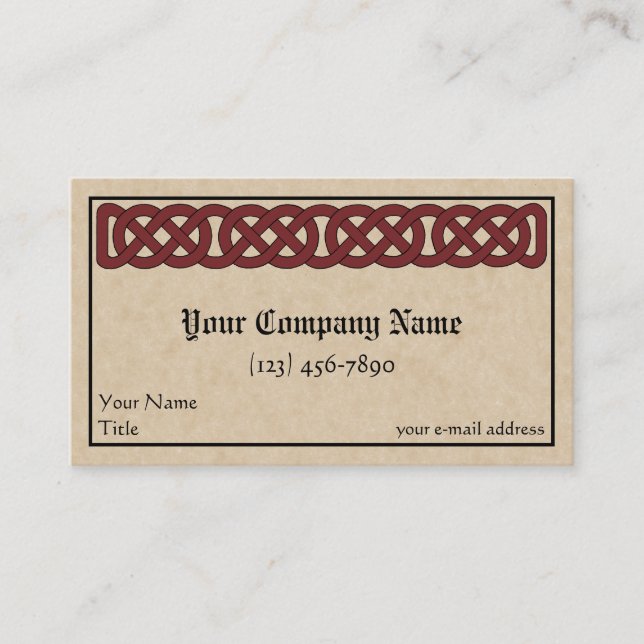 Carte De Visite Groupe de nouage celtique (Devant)