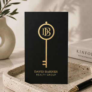 Carte De Visite Groupe Immobilier de Luxe Black Gold