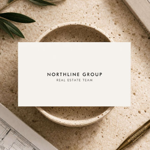 Carte De Visite Groupe Immobilier Luxe Marque Moderne Ivoire