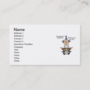 Carte De Visite Growing Up est un Humour facultatif