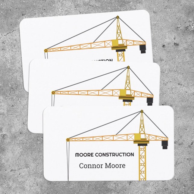 Carte De Visite Grue de construction (Construction Crane Business Card)