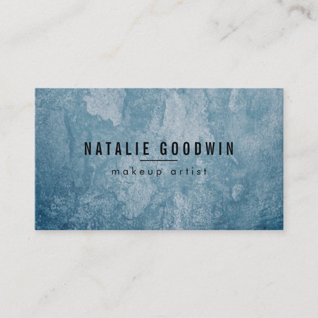 Carte De Visite Grunge Blue Contemporary (Devant)