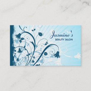 Carte de visite grunge floral