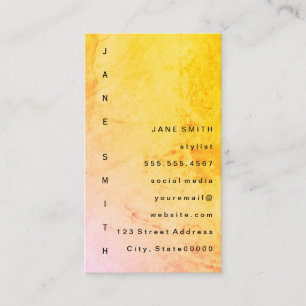 Carte De Visite Grunge moderne avec texte vertical