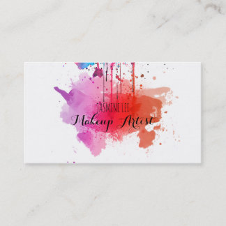 Carte De Visite grunge moderne chic de rose d'aquarelle de