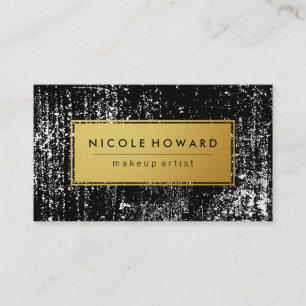 Carte De Visite Grunge moderne et élégant Faux Gold avec bordure