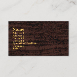 Carte De Visite grunge noire brune