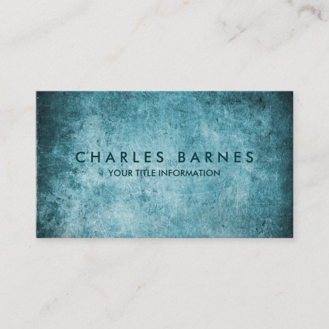 Carte de visite Grunge turquoise (Devant)