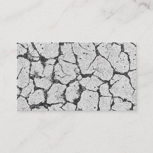 Carte De Visite Grungy Cracked Peinture Concret  (Devant)