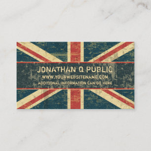 Carte De Visite Grungy Union Jack