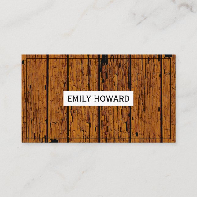 Carte De Visite Grungy Wood (Devant)